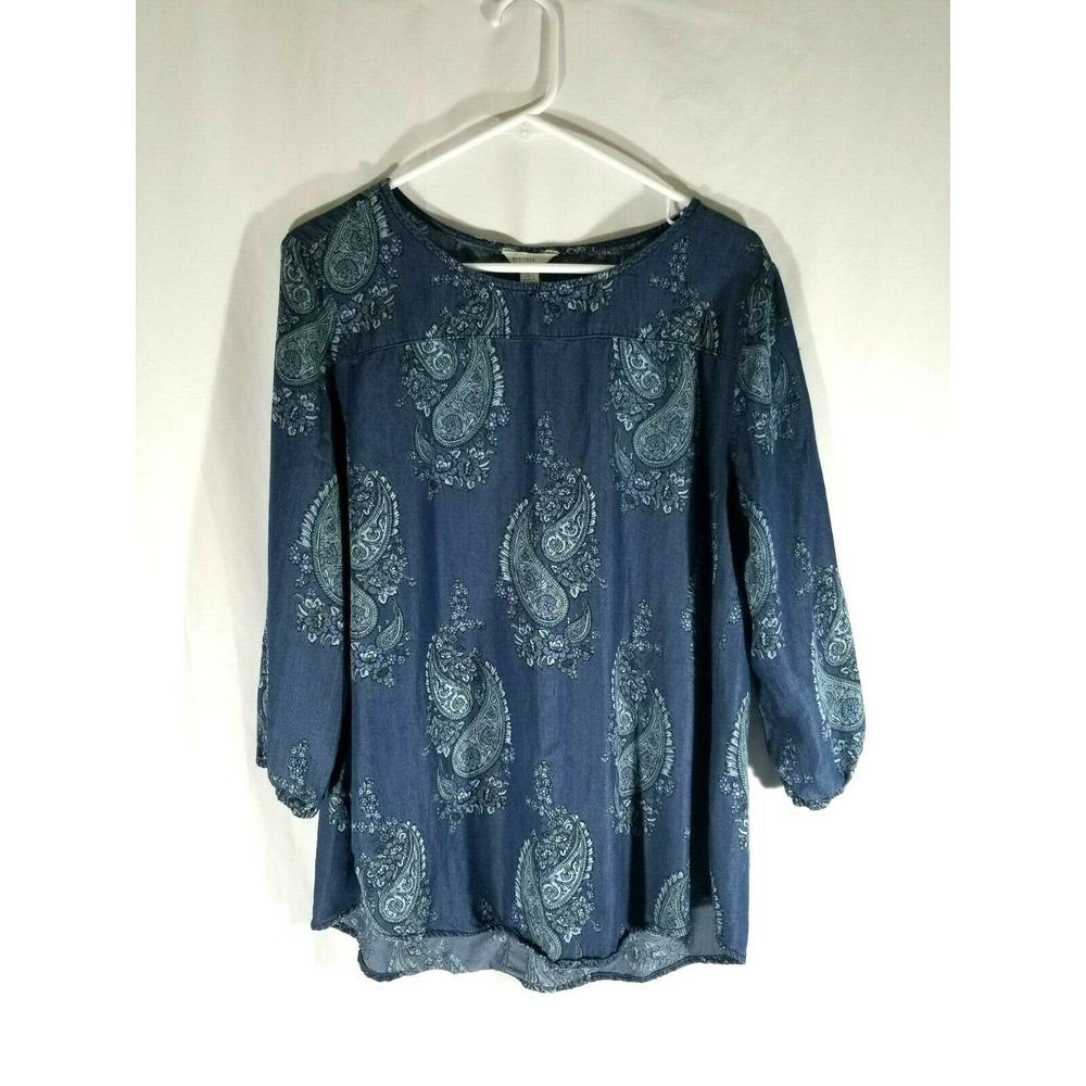 Est, 1946 Denim Style Paisley Patterned Tunic
